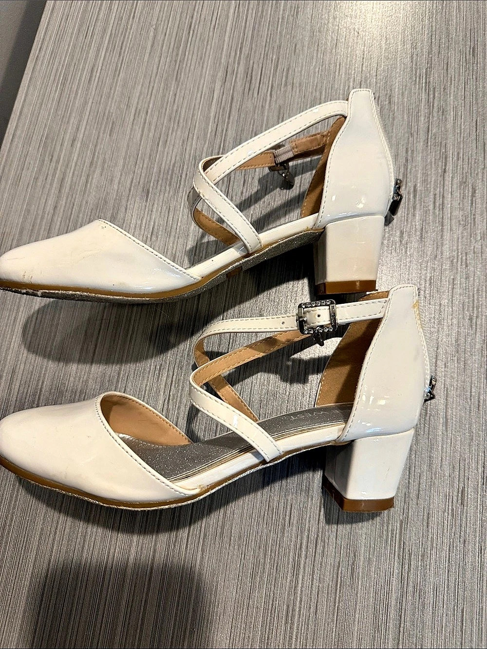 Nine West Ankle Strap Heels in White